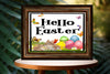 Garden Flag Digital Design Sublimation Easter Graphic SVG-PNG-JPEG Download HELLO EASTER Crafters Delight {{ JAMsCraftCloset }}