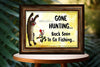 MUG Coffee Full Wrap Sublimation Digital Graphic Design Download GONE HUNTING BE BACK TO GO FISHING SVG-PNG Crafters Delight {{ JAMsCraftCloset }}