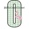 NUMBER SETS Digital Graphic Design Typography Clipart SVG-PNG Sublimation FLAMINGO GREEN CHECKERED Design Download Crafters Delight {{ JAMsCraftCloset }}