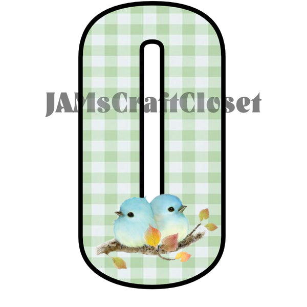 NUMBER SETS Digital Graphic Design Typography Clipart SVG-PNG Sublimation BLUE BIRDS GREEN CHECKERED Design Download Crafters Delight {{ JAMsCraftCloset }}