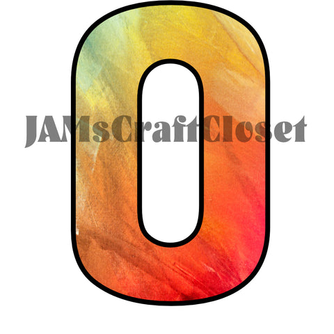 NUMBER SETS Digital Graphic Design Typography Clipart SVG-PNG Sublimation RED ORANGE YELLOW FOG Design Download Crafters Delight {{ JAMsCraftCloset }}