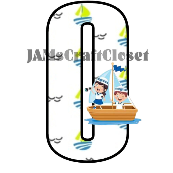 NUMBER SETS Digital Graphic Design Typography Clipart SVG-PNG Sublimation SAILING 2 Kids Children Design Download Crafters Delight {{ JAMsCraftCloset }}