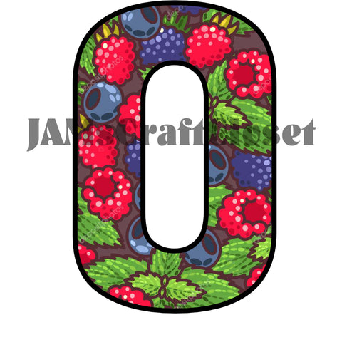NUMBER SETS Digital Graphic Design Typography Clipart SVG-PNG Sublimation BERRIES 2 Design Download Crafters Delight {{ JAMsCraftCloset }}