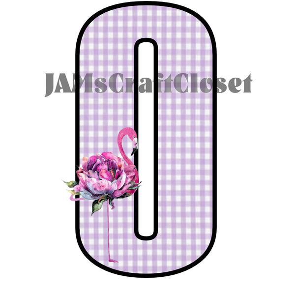 NUMBER SETS Digital Graphic Design Typography Clipart SVG-PNG Sublimation FLAMINGO FLORAL PURPLE CHECKERED Design Download Crafters Delight {{ JAMsCraftCloset }}