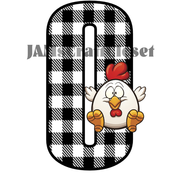 NUMBER SETS Digital Graphic Design Typography Clipart SVG-PNG Sublimation CHICKEN BLACK CHECKERED Design Download Crafters Delight {{ JAMsCraftCloset }}