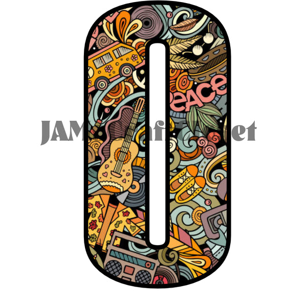 NUMBER SETS Digital Graphic Design Typography Clipart SVG-PNG Sublimation HIPPIE COLLAGE Design Download Crafters Delight {{ JAMsCraftCloset }}