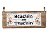License Plate Digital Graphic Design Download BEACHIN NOT TEACHIN 2 SVG-PNG-JPEG Sublimation Crafters Delight {{ JAMsCraftCloset }}