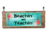 License Plate Digital Graphic Design Download BEACHIN NOT TEACHIN 3 SVG-PNG-JPEG Sublimation Crafters Delight {{ JAMsCraftCloset }}