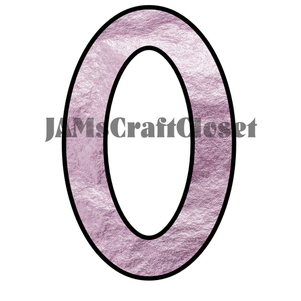 NUMBER SETS Digital Graphic Design Typography Clipart SVG-PNG Sublimation DUSTY ROSE LAVANDER METALIC Industrial Design Download Crafters Delight {{ JAMsCraftCloset }}