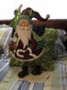 Vintage Tin Santa Standing 22 Inches Tall Carrying a Christmas Tree and Candy Cane Shelf Sitter {{ JAMsCraftCloset }}