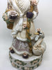 Vintage Santa Music Box Very Detailed With Flowers Basket and a Swan 11 Inches Tall 6 Inches Wide {{ JAMsCraftCloset }}