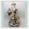 Vintage Santa Music Box Very Detailed With Flowers Basket and a Swan 11 Inches Tall 6 Inches Wide {{ JAMsCraftCloset }}