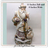 Vintage Santa Music Box Very Detailed With Flowers Basket and a Swan 11 Inches Tall 6 Inches Wide {{ JAMsCraftCloset }}