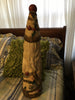 Vintage Plastic Cone Santa Carrying Christmas Bulbs 24 Inches Tall Holiday Christmas Decor Gift Idea {{ JAMsCraftCloset }}
