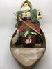 Vintage Fisherman Santa Shelf Sitter With His Net Paddle and Fishing Basket {{ JAMsCraftCloset }}