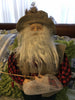 Vintage Fisherman Santa Standing With Fishing Pole Net and a Hat With Flies {{ JAMsCraftCloset }}