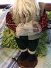 Vintage Fisherman Santa Standing With Fishing Pole Net and a Hat With Flies {{ JAMsCraftCloset }}