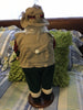 Vintage Fisherman Santa Standing With Fishing Pole Net and a Hat With Flies {{ JAMsCraftCloset }}