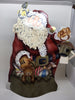 Vintage Tin Santa Standing With a Bird House Bird and Toys {{ JAMsCraftCloset }}