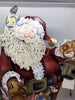 Vintage Tin Santa Standing With a Bird House Bird and Toys {{ JAMsCraftCloset }}