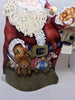 Vintage Tin Santa Standing With a Bird House Bird and Toys {{ JAMsCraftCloset }}