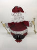 Vintage Metal Skiing Santa on Red Skies Holiday Christmas Decor Gift Idea {{ JAMsCraftCloset }}