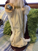 Vintage Table Top Santa in White and Red Holding a Staff and a Blue Bird Nest {{ JAMsCraftCloset }}