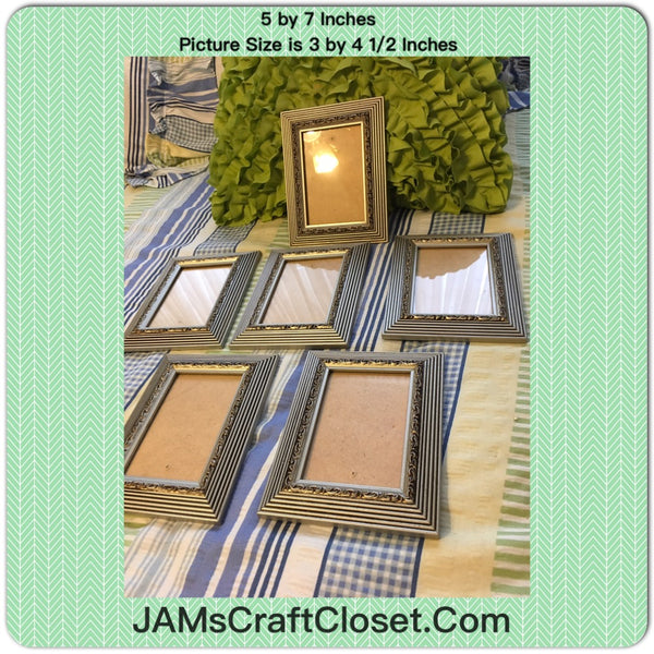 Picture Frames #2 Vintage Silver and Black 5 x 7 Inches JAMsCraftCloset