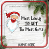 HOLIDAYS Ceramic Tile Christmas Ornament MOST LIKELY 1 Gift Tree Decor Stocking Stuffer Crafters Delight {{ JAMsCraftCloset }}