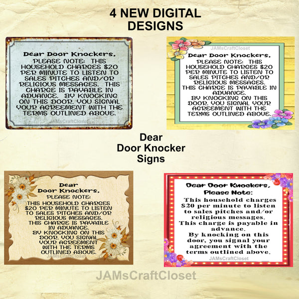 BUNDLE DEAR DOOR KNOCKERS Sign Graphic Design Positive Saying Porch Patio Door Decor Downloads SVG PNG JPEG Files Sublimation Design Crafters Delight {{ JAMsCraftCloset }}