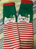 SOCKS Personalized Christmas Knee Socks ONE SIZE 5-9 Holiday Ware Gift Idea Unique {{ JAMsCraftCloset }}