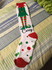 SOCKS Personalized Christmas Knee Socks ONE SIZE 5-9 Holiday Ware Gift Idea Unique {{ JAMsCraftCloset }}