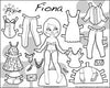 FREE Coloring Pages Paper Doll Patterns Style 3