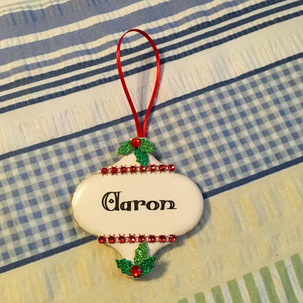 Personalized Holiday Christmas Ceramic Tile Ornaments Handmade Gift Stocking Stuffer {{ JAMsCraftCloset }}