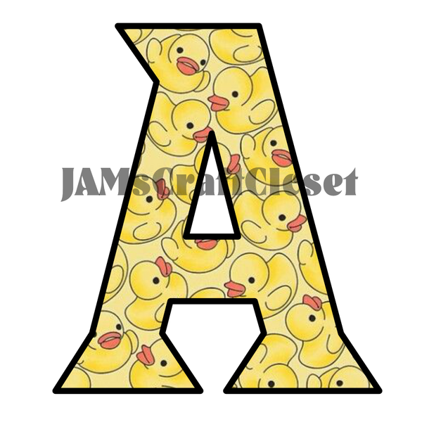 ALPHABET SET Digital Graphic Design Typography Clipart SVG-PNG Sublimation RUBBER DUCKY Design Download Crafters Delight {{ JAMsCraftCloset }}