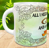 MUG Coffee Full Wrap Sublimation Digital Graphic Design Download ALL I NEED IS A LITTLE BIT OF COFFEE SVG-PNG-JPEG Crafters Delight {{ JAMsCraftCloset }}