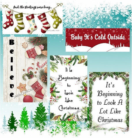 BUNDLE CHRISTMAS AND WINTER 4 Graphic Design Downloads SVG PNG JPEG Files Sublimation Design Crafters Delight {{ JAMsCraftCloset }}