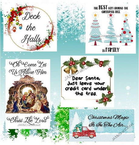 BUNDLE CHRISTMAS AND WINTER 5 Graphic Design Downloads SVG PNG JPEG Files Sublimation Design Crafters Delight {{ JAMsCraftCloset }}