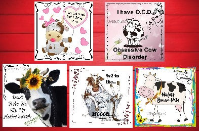 BUNDLE COWS 1 Graphic Design Downloads SVG PNG JPEG Files Country Sublimation Design Crafters Delight {{ JAMsCraftCloset }}