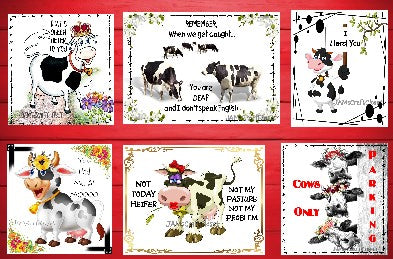 BUNDLE COWS 2 Graphic Design Downloads SVG PNG JPEG Files Country Sublimation Design Crafters Delight {{ JAMsCraftCloset }}