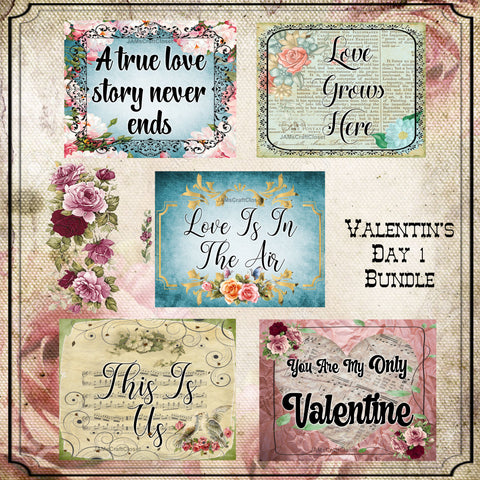 BUNDLE VALENTINE'S 1 Sayings Quotes Digital Graphic Design Wall Art Downloads SVG PNG JPEG Files Sublimation Design Crafters Delight {{ JAMsCraftCloset }}