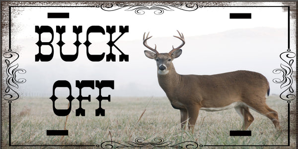 DEER License Plate Digital Graphic Design Download BUCK OFF SVG-PNG Hunters Crafters Delight Sublimation {{ JAMsCraftCloset }}