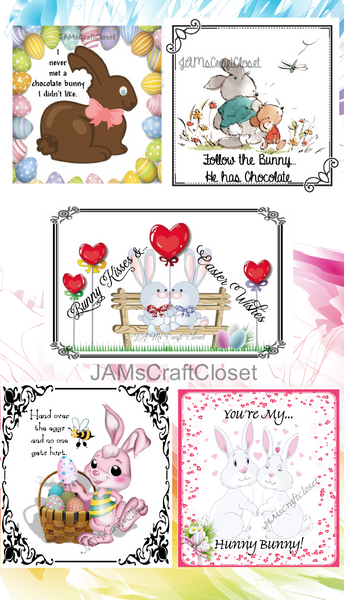 Bunny BUNDLE Graphic Design Downloads SVG PNG JPEG Files Sublimation Design Crafters Delight {{ JAMsCraftCloset }}