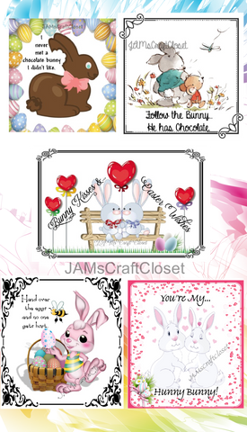 Bunny BUNDLE Graphic Design Downloads SVG PNG JPEG Files Sublimation Design Crafters Delight {{ JAMsCraftCloset }}