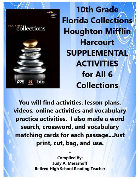 Florida Collections 10th Grade from HMH Houghton Mifflin Harcourt 10th Grade Textbook {{ JAMsCraftCloset }}