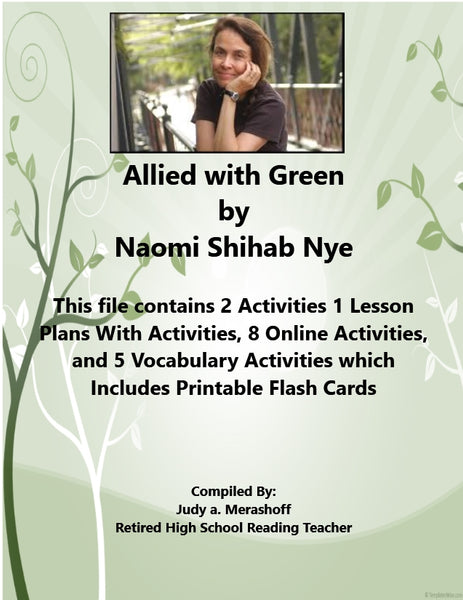 Allied with Green by Naomi Shihab Nye 7th Grade Florida Collections 3 Supplemental Activities {{ JAMsCraftCloset }}