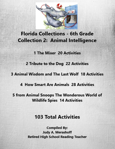 Florida Collections 6th Grade Collection 2 ANIMAL INTELLIGENCE Supplemental Activities 5 Passages {{ JAMsCraftCloset }}