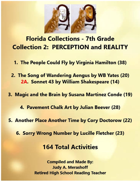 Florida Collections GRADE 7 Collection 2 PERCEPTION and REALITY Supplemental Activities {{ JAMsCraftCloset }}