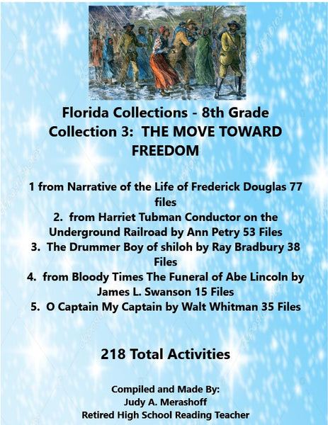 Florida Collection 8th Grade Collection 3 THE MOVE TOWARDS FREEDOM Supplemental Activities {{ JAMsCraftCloset }}