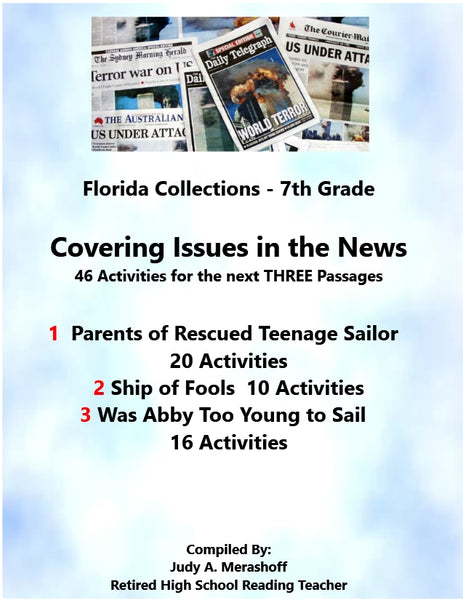 Florida Collection 7th Grade Collection 1 Covering Issues in the News Supplemental Activities {{ JAMsCraftCloset }}